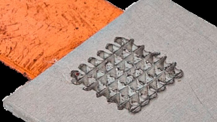 Example image for aluminum welded by ultrasonics