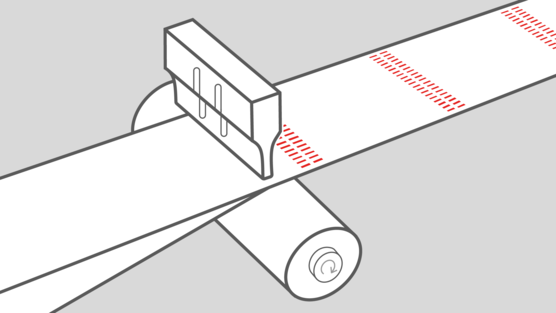 A microbond system cross-welding a nonwoven fabric