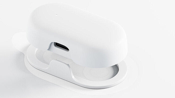 GlucoModicum glucose monitor with ultrasonically welded plastic housing
